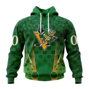 Hoodie NHL Pittsburgh Penguins Special Design For St. Patrick&apos;s Day St2402 QTNHL080524A1146HD