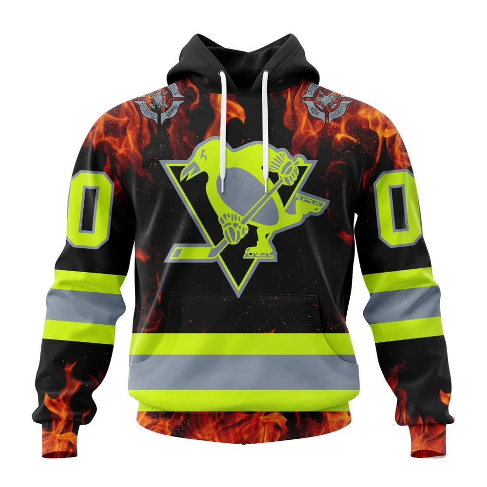 Hoodie NHL Pittsburgh Penguins Special Design Honoring Firefighters St2401 QTNHL080524A1084HD