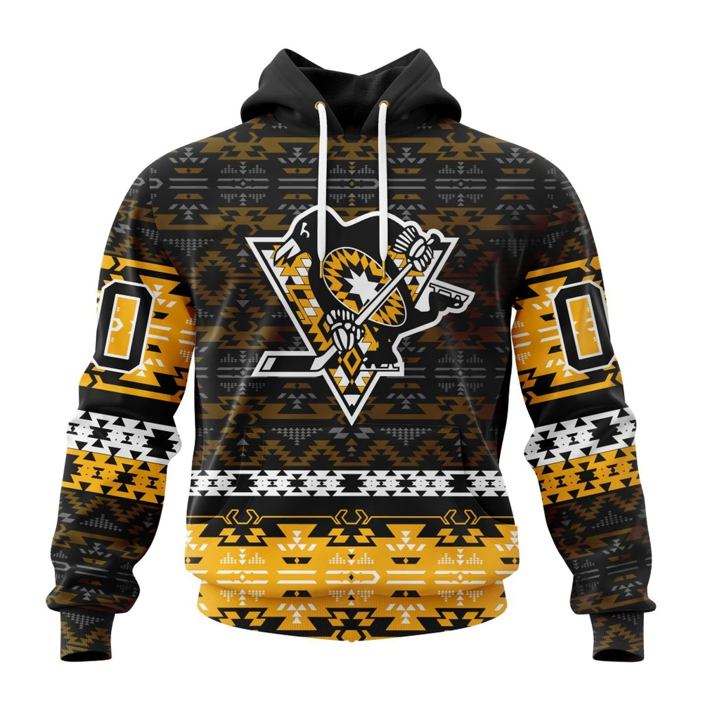 Hoodie NHL Pittsburgh Penguins Special Design With Native Pattern St2303 QTNHL080524A1327HD