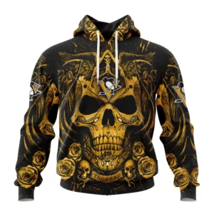 Hoodie NHL Pittsburgh Penguins Special Design With Skull Art St2203 QTNHL080524A3121HD