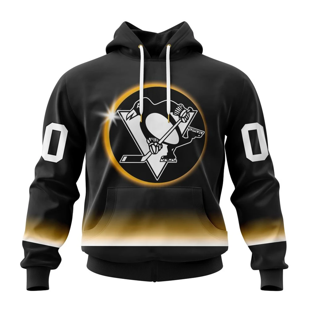 Hoodie NHL Pittsburgh Penguins Special Eclipse Design St2401 QTNHL080524A624HD