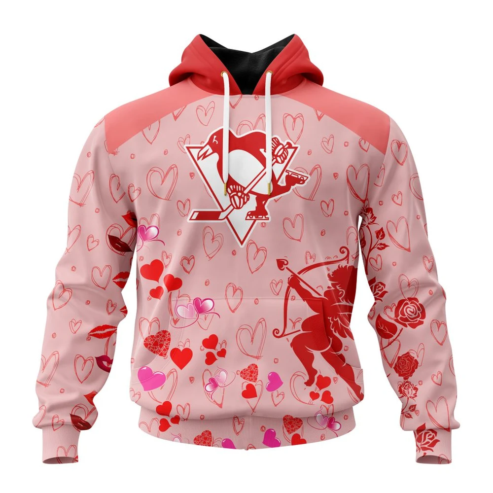 Hoodie NHL Pittsburgh Penguins Special Gift For Valentines Day St2402 QTNHL080524A957HD