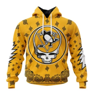 Hoodie NHL Pittsburgh Penguins Special Grateful Dead Design St2303 QTNHL080524A1906HD