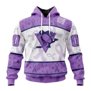 Hoodie NHL Pittsburgh Penguins Special Lavender Fight Cancer St2201 QTNHL080524A3099HD