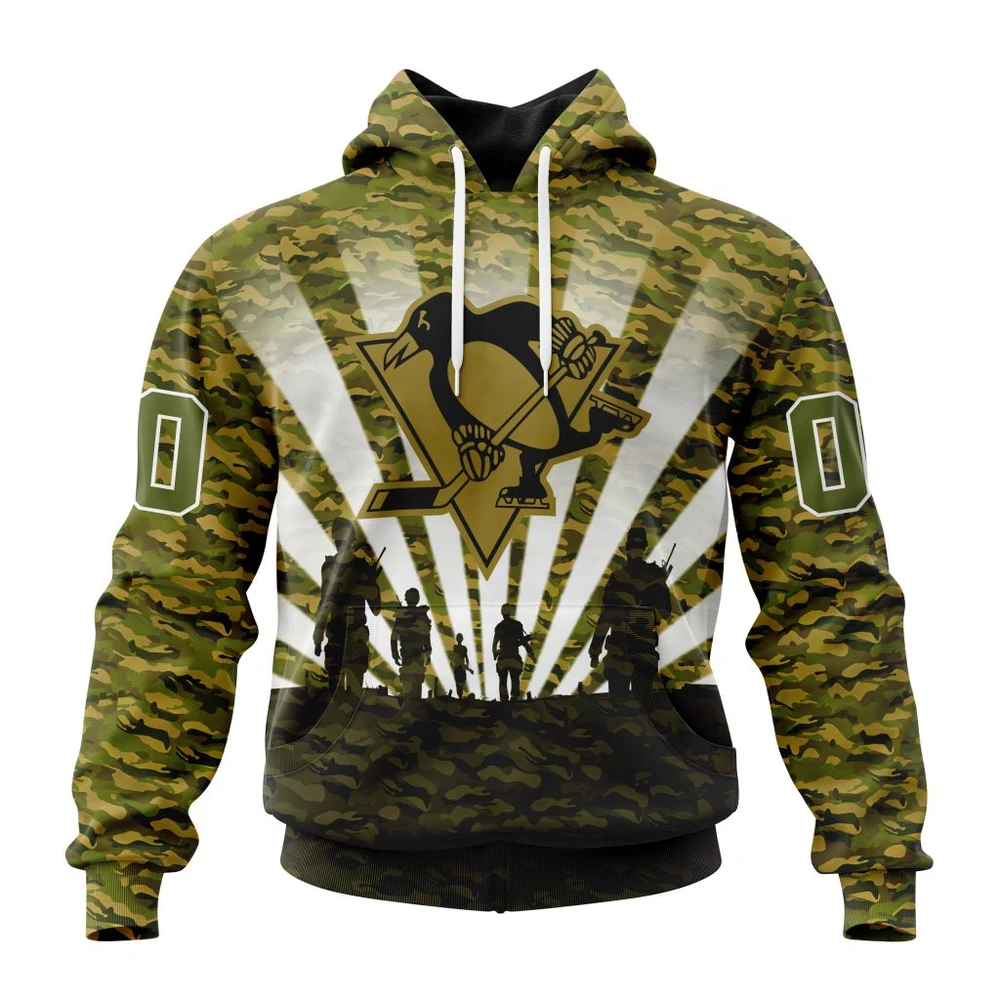 Hoodie NHL Pittsburgh Penguins Special Military Camo Kits For Veterans Day And Rememberance Day St2201 QTNHL080524A3474HD