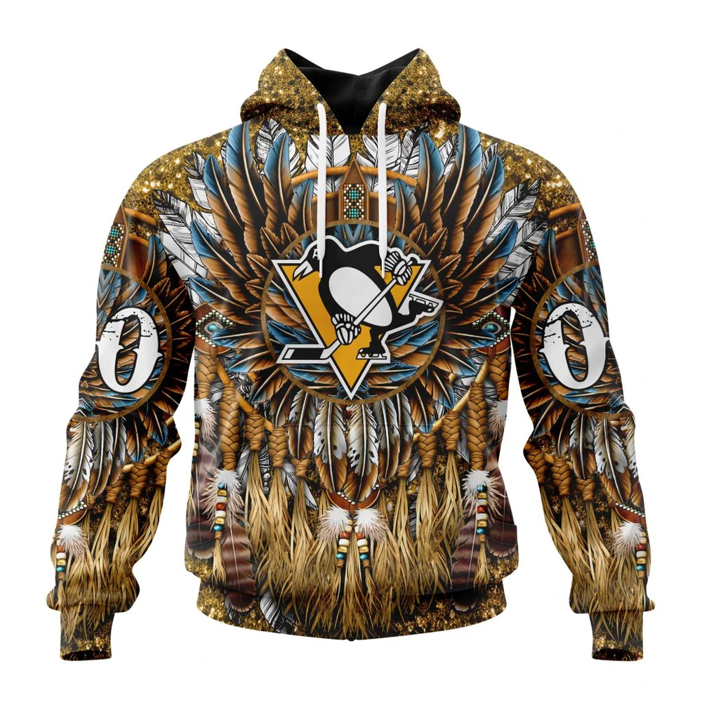 Hoodie NHL Pittsburgh Penguins Special Native Costume Design St2201 QTNHL080524A2733HD