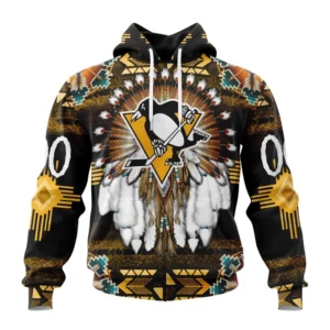 Hoodie NHL Pittsburgh Penguins Special Native Costume Design St2202 QTNHL080524A297HD