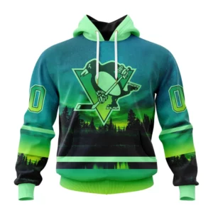 Hoodie NHL Pittsburgh Penguins Special Northern Lights Design St2302 QTNHL080524A1372HD