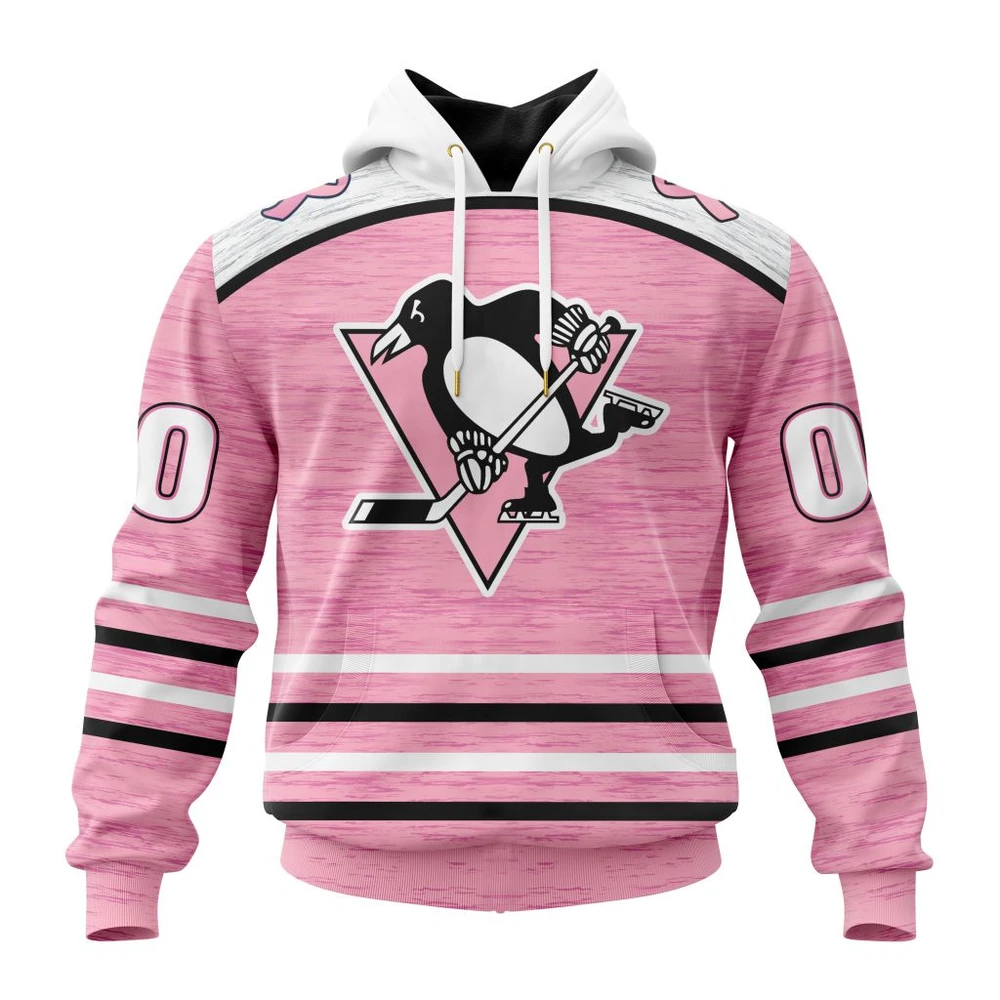 Hoodie NHL Pittsburgh Penguins Special Pink Fight Breast Cancer Design St2304 QTNHL080524A1738HD