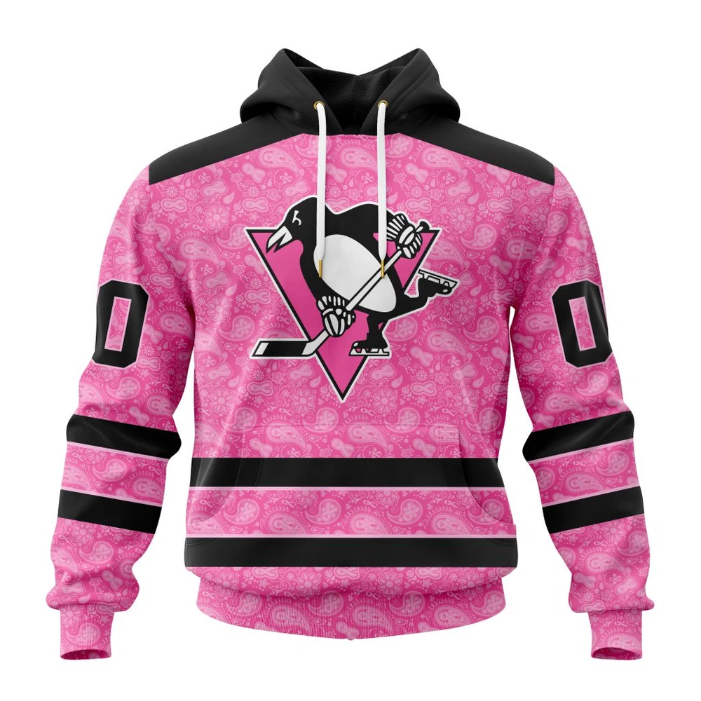 Hoodie NHL Pittsburgh Penguins Special Pink Fight Breast Cancer St2306 QTNHL080524A1634HD