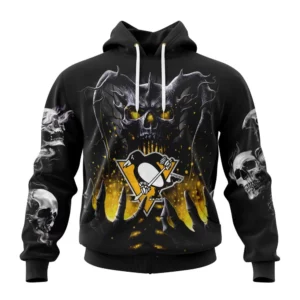 Hoodie NHL Pittsburgh Penguins Special Skull Art Design St2301 QTNHL080524A1208HD