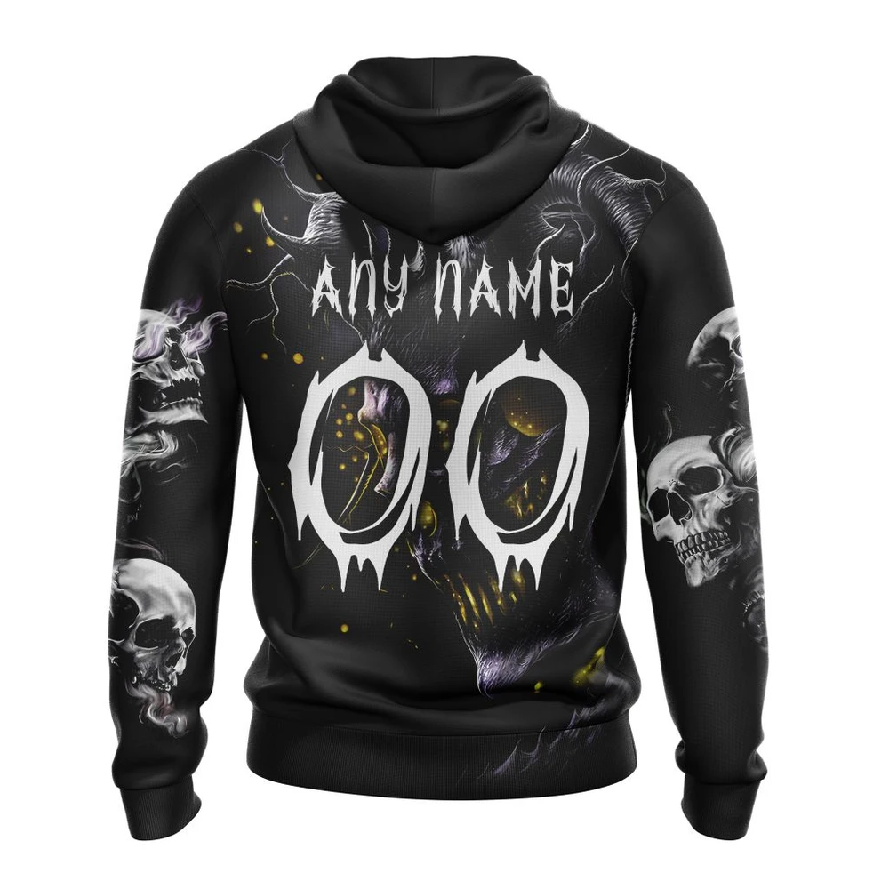 Hoodie NHL Pittsburgh Penguins Special Skull Art Design St2301 QTNHL080524A1208HD - Image 2
