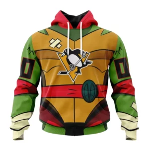 Hoodie NHL Pittsburgh Penguins Special Teenage Mutant Ninja Turtles Design St2301 QTNHL080524A2264HD
