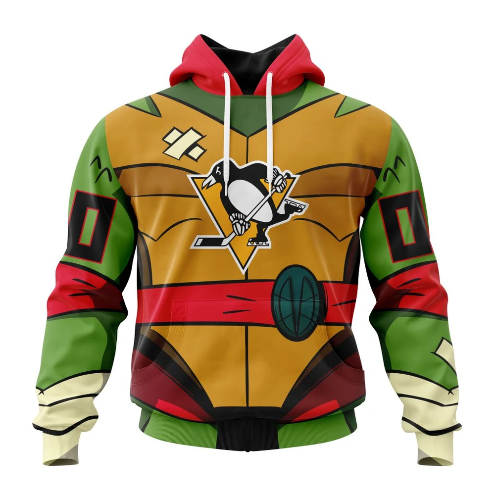Hoodie NHL Pittsburgh Penguins Special Teenage Mutant Ninja Turtles Design St2301 QTNHL080524A2264HD