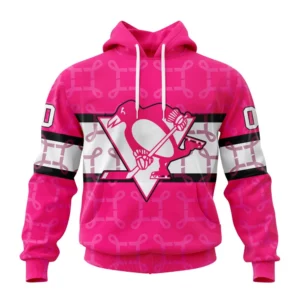 Hoodie NHL Pittsburgh Penguins, Specialized Design I Pink I Can! In October We Wear Pink Breast Cancer QTNHL080524A3614HD