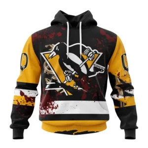 Hoodie NHL Pittsburgh Penguins, Specialized Design Jersey With Your Ribs For Halloween QTNHL080524A3499HD