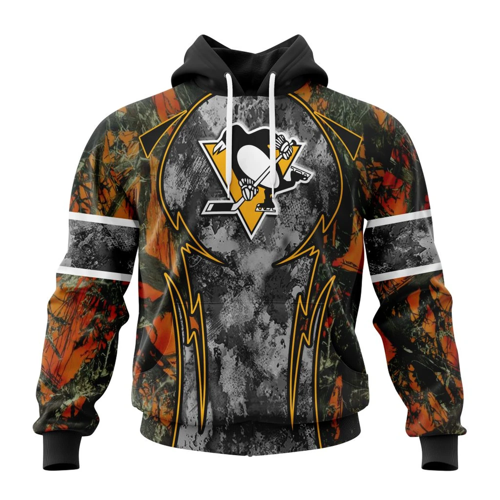 Hoodie NHL Pittsburgh Penguins, Specialized Design Wih Camo Concepts For Hungting In Forest QTNHL080524A3643HD