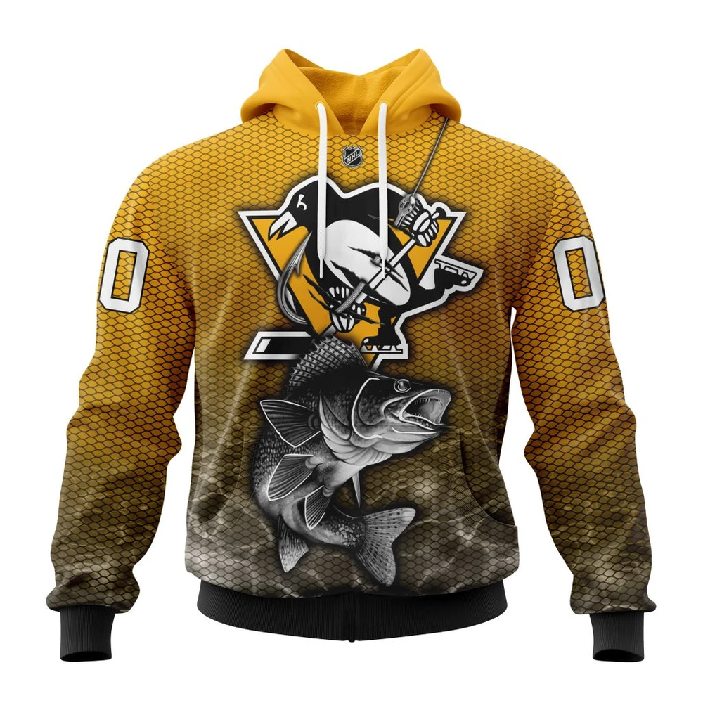 Hoodie NHL Pittsburgh Penguins, Specialized Fishing Style St2201 QTNHL080524A3989HD