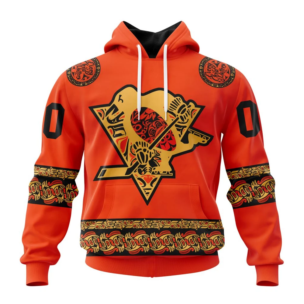 Hoodie NHL Pittsburgh Penguins, Specialized National Day For Truth And Reconciliation QTNHL080524A3085HD