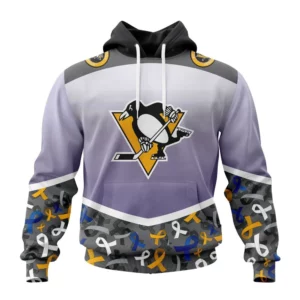 Hoodie NHL Pittsburgh Penguins, Specialized Sport Fights Again All Cancer V0122 QTNHL080524A3352HD