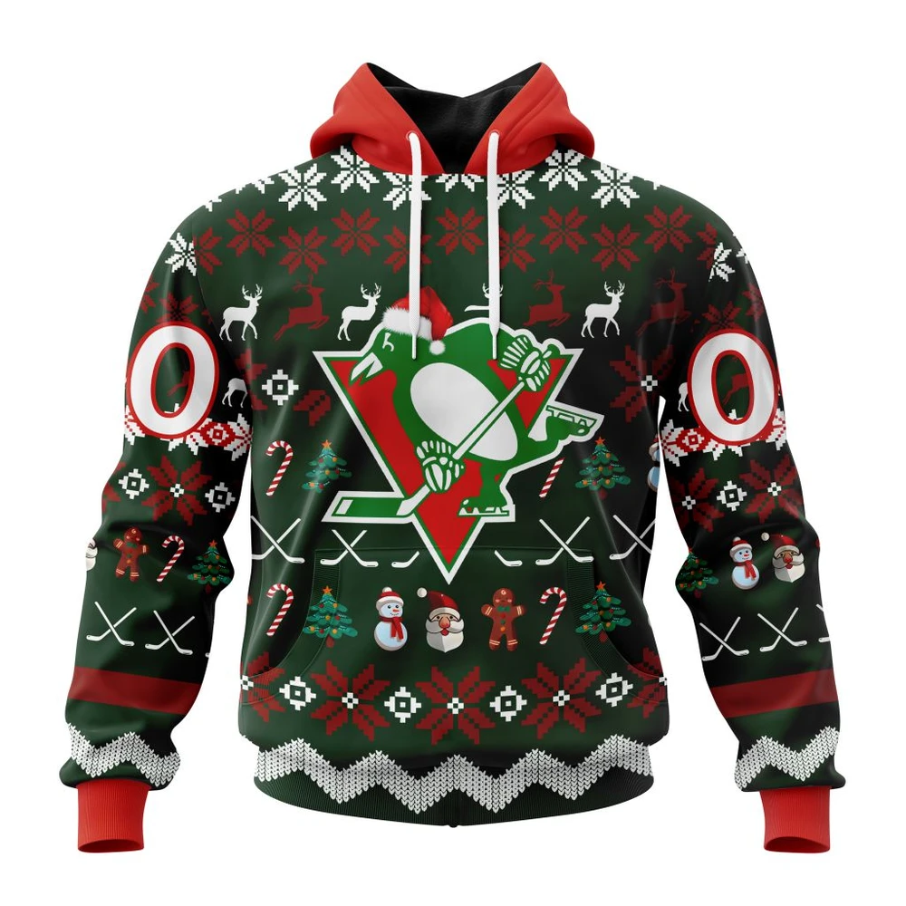 Hoodie NHL Pittsburgh Penguins, Specialized Unisex Christmas Is Coming QTNHL080524A321HD