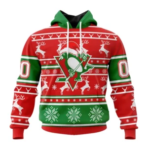 Hoodie NHL Pittsburgh Penguins, Specialized Unisex Christmas Is Coming V02 QTNHL080524A2954HD