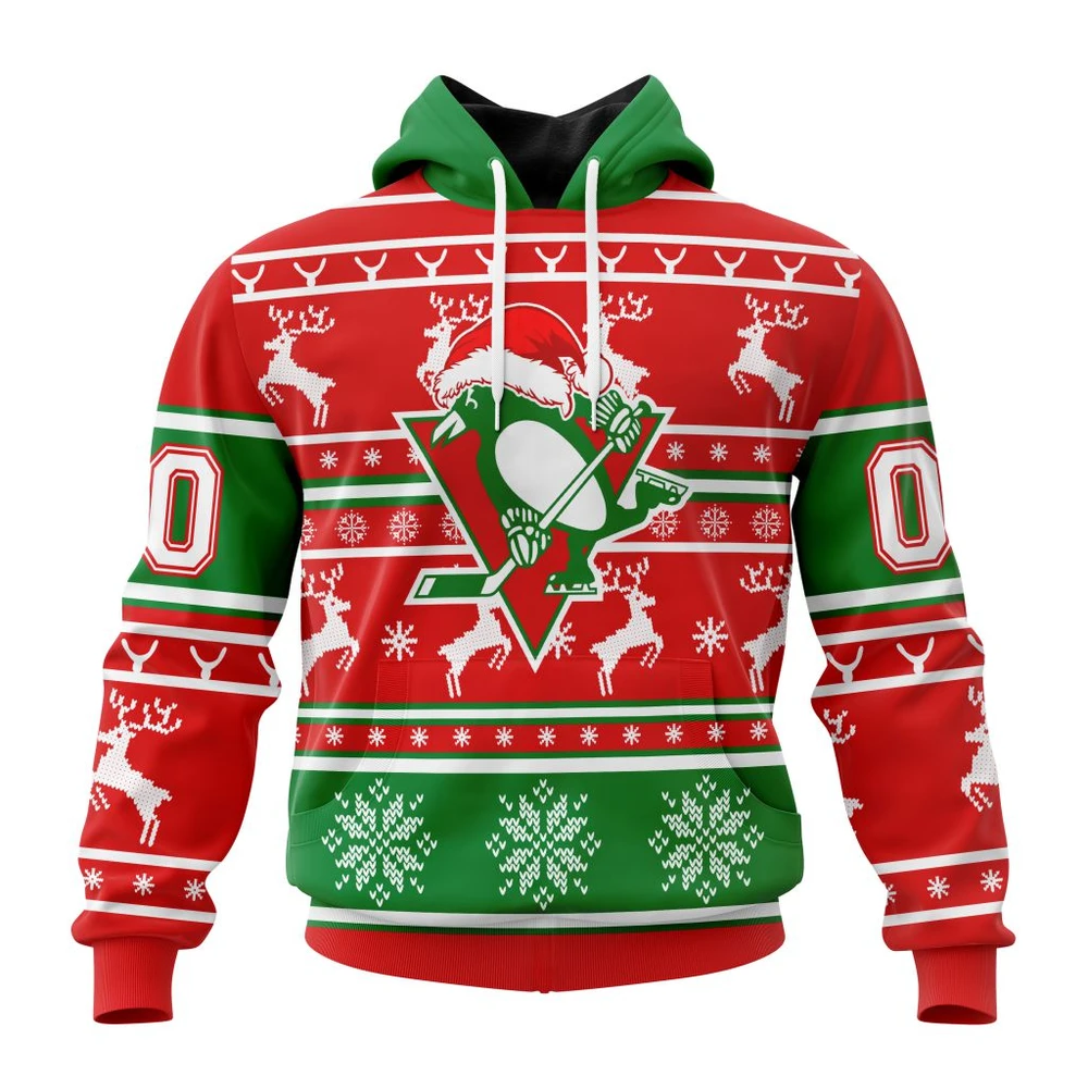 Hoodie NHL Pittsburgh Penguins, Specialized Unisex Christmas Is Coming V02 QTNHL080524A2954HD