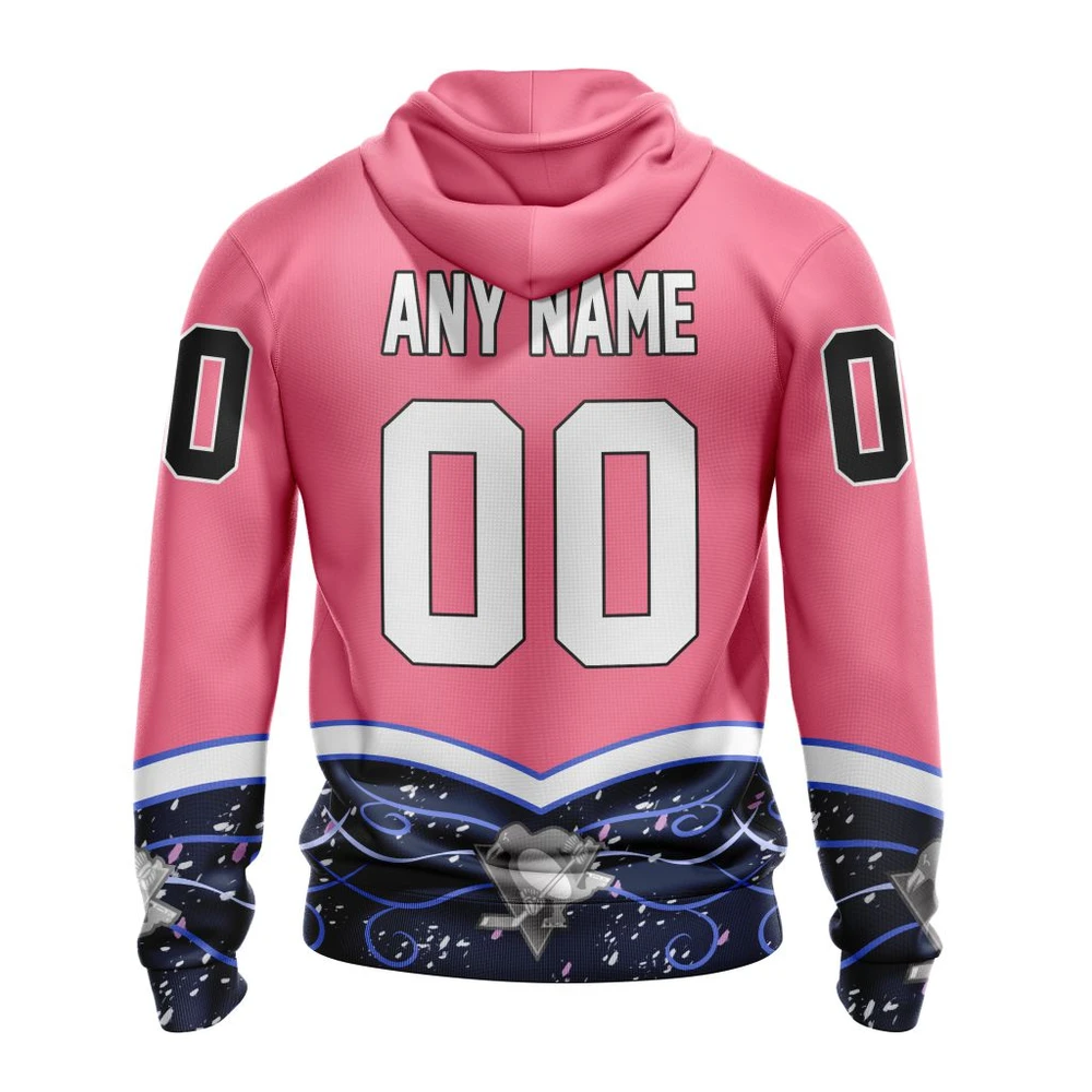 Hoodie NHL Pittsburgh Penguins, Specialized Unisex For Hockey Fights Cancer QTNHL080524A2819HD - Image 2