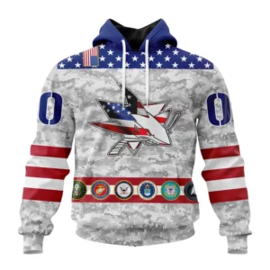 Hoodie NHL San Jose Sharks Armed Forces Appreciation St2201 QTNHL080524A2763HD