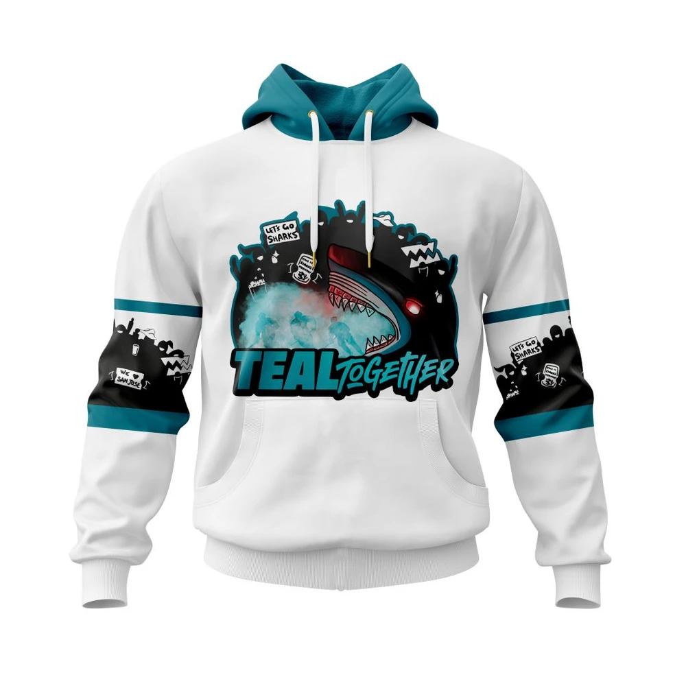 Hoodie NHL San Jose Sharks Fan Appreciation Night White QTNHL080524A3805HD
