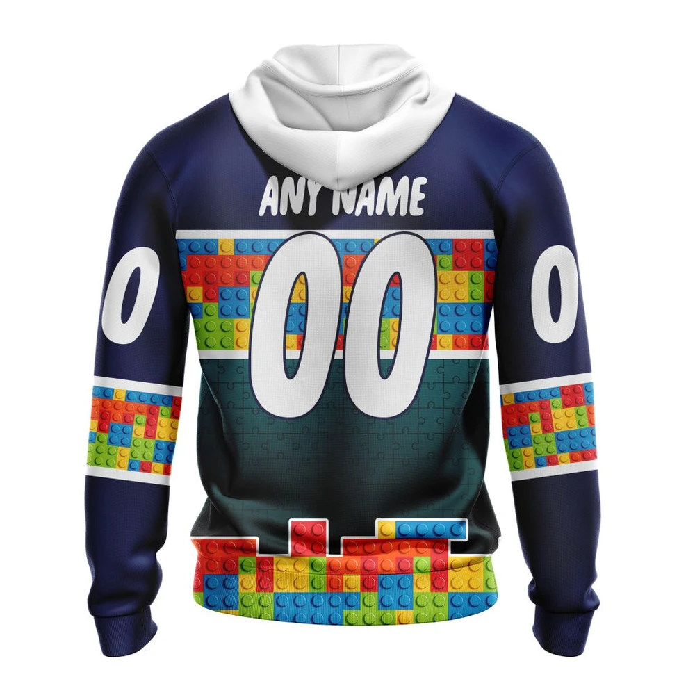 Hoodie NHL San Jose Sharks Special Autism Awareness Design V2301 QTNHL080524A2231HD - Image 2