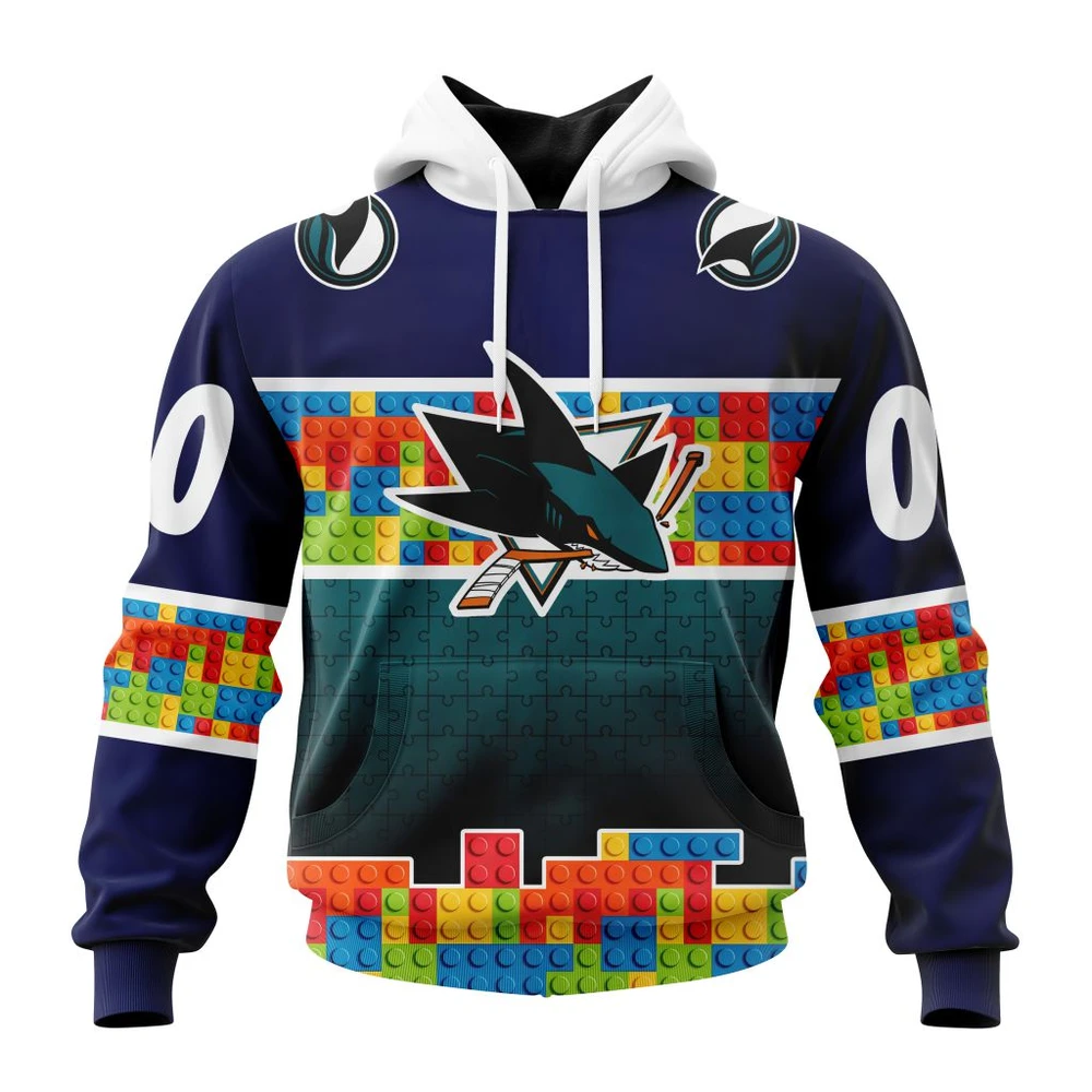 Hoodie NHL San Jose Sharks Special Autism Awareness Design V2301 QTNHL080524A2231HD