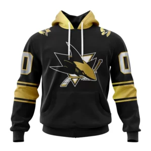 Hoodie NHL San Jose Sharks Special Black And Gold Design St2401 QTNHL080524A763HD