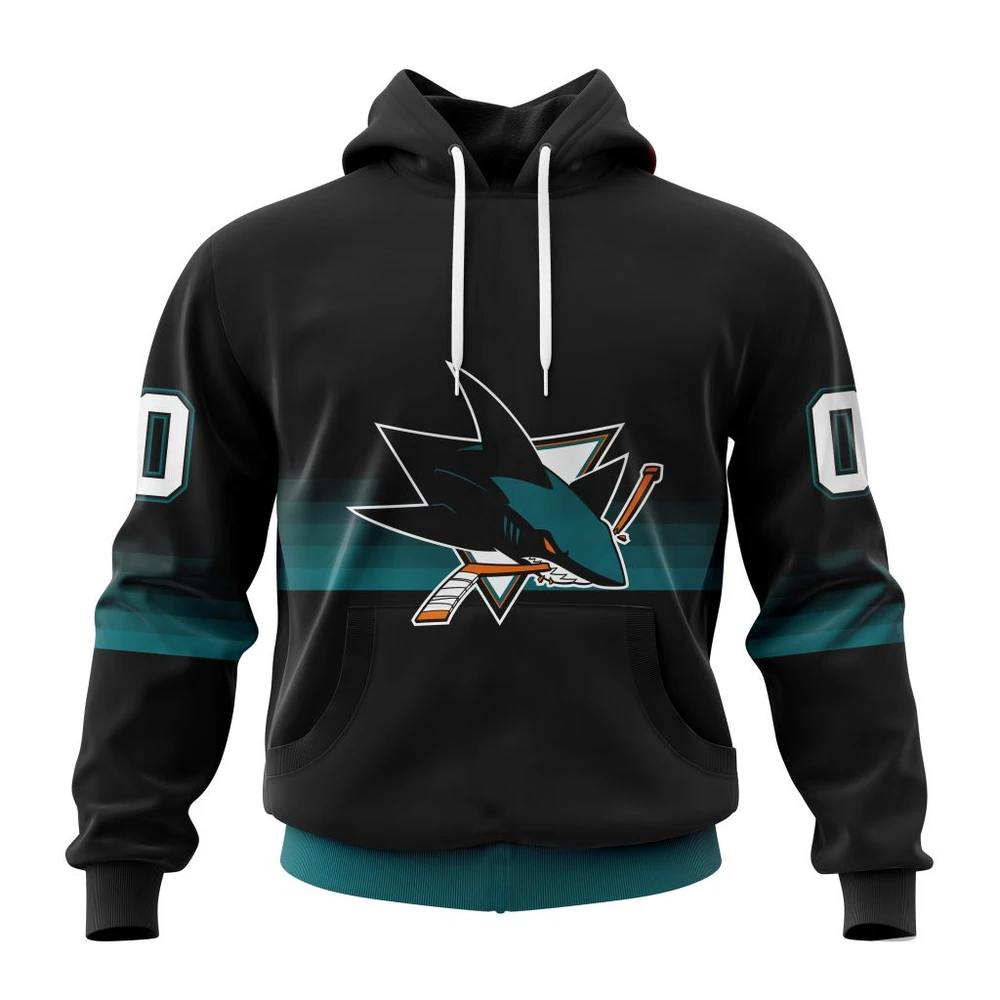 Hoodie NHL San Jose Sharks Special Black And Gradient Design St2301 QTNHL080524A88HD