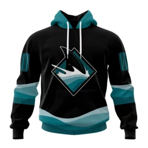 Hoodie NHL San Jose Sharks Special Blackout Design St2401 QTNHL080524A591HD
