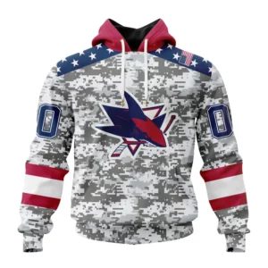 Hoodie NHL San Jose Sharks Special Camo Design For Veterans Day St2301 QTNHL080524A1798HD