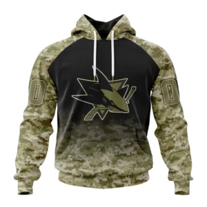Hoodie NHL San Jose Sharks Special Camo Design For Veterans Day St2302 QTNHL080524A1771HD