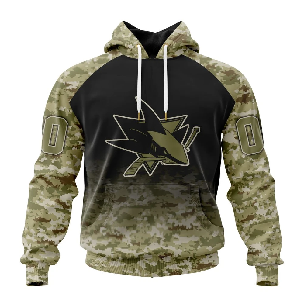 Hoodie NHL San Jose Sharks Special Camo Design For Veterans Day St2302 QTNHL080524A1771HD
