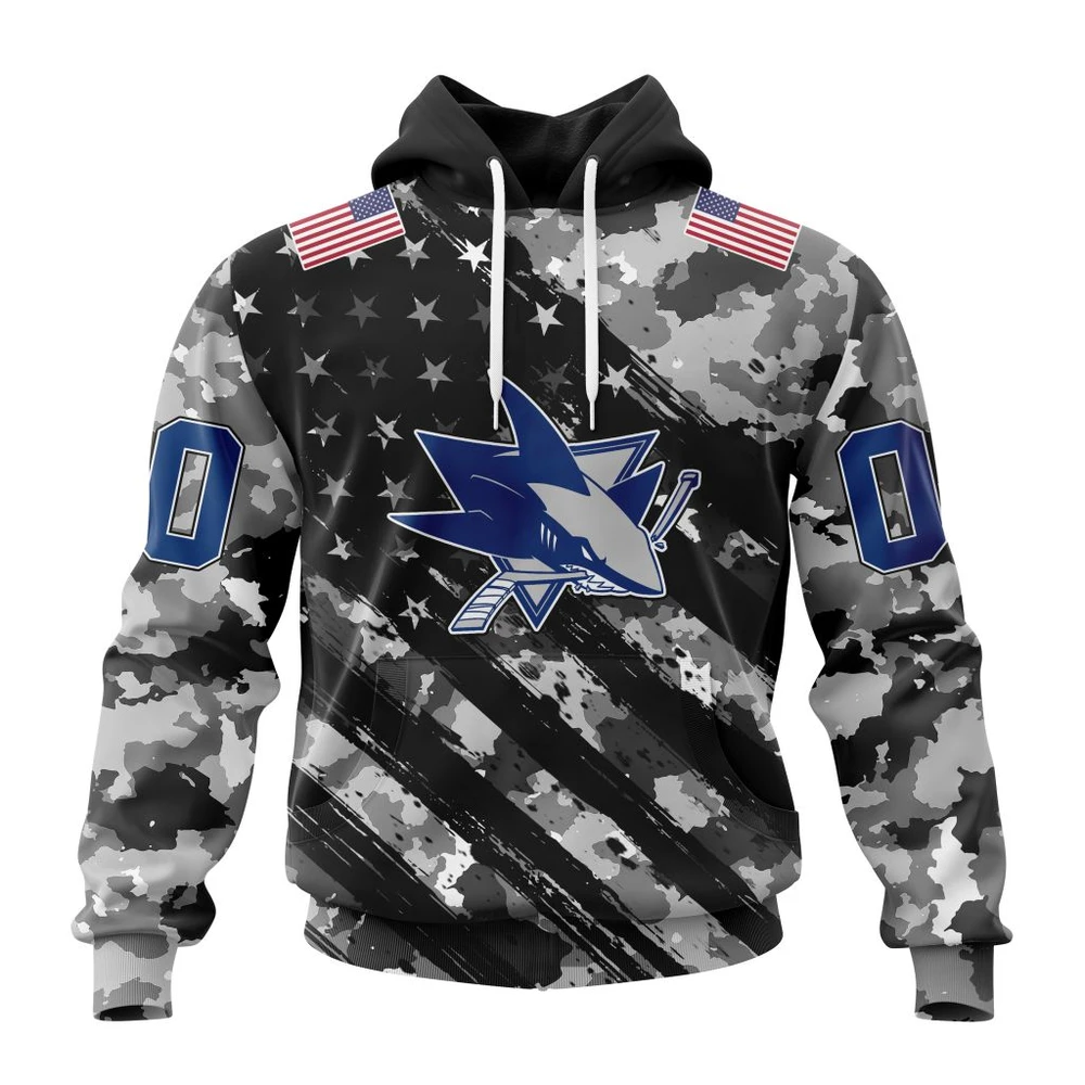 Hoodie NHL San Jose Sharks Special Camo Military Design St2301 QTNHL080524A2170HD