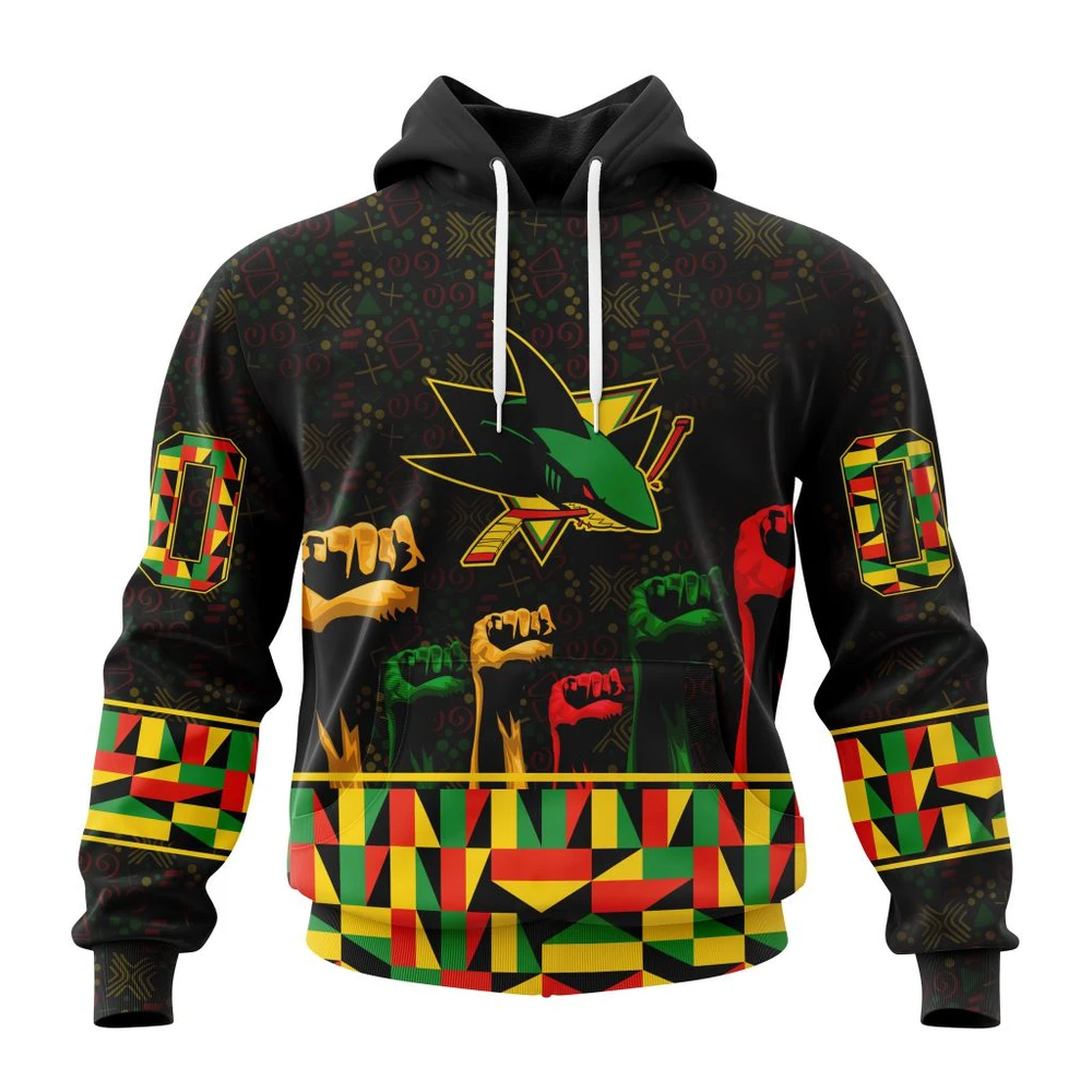 Hoodie NHL San Jose Sharks Special Design Celebrate Black History Month St2201 QTNHL080524A2380HD