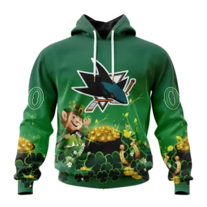 Hoodie NHL San Jose Sharks Special Design For St. Patrick&apos;s Day St2403 QTNHL080524A893HD