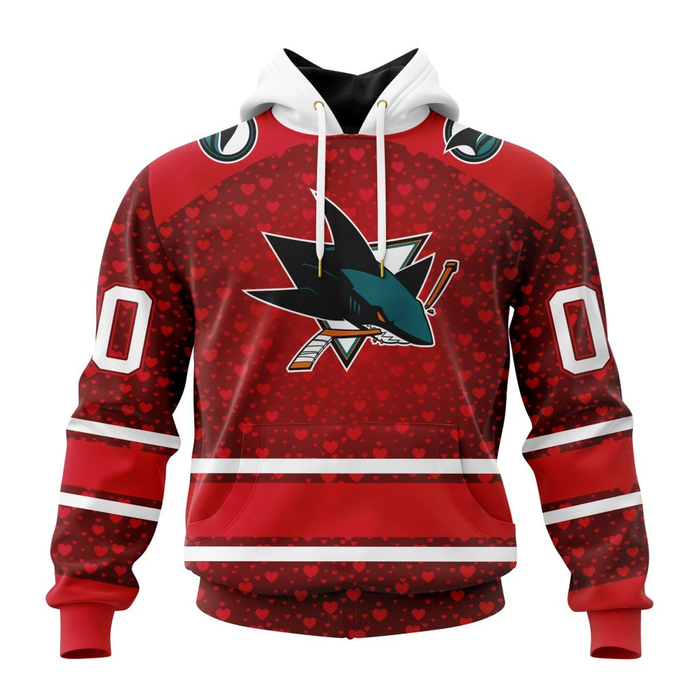 Hoodie NHL San Jose Sharks Special Gift For Valentines Day St2401 QTNHL080524A988HD