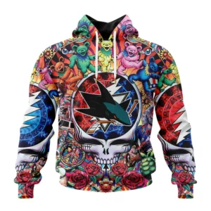 Hoodie NHL San Jose Sharks Special Grateful Dead Design St2304 QTNHL080524A1885HD