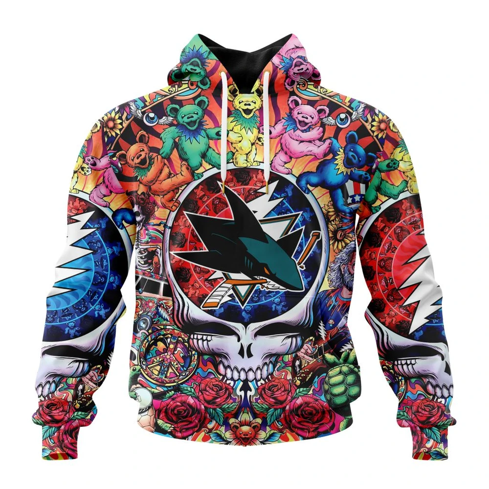 Hoodie NHL San Jose Sharks Special Grateful Dead Design St2304 QTNHL080524A1885HD