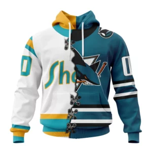 Hoodie NHL San Jose Sharks Special Home Mix Reverse Retro Personalized Kits QTNHL080524A925HD