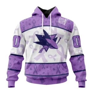 Hoodie NHL San Jose Sharks Special Lavender Fight Cancer St2201 QTNHL080524A3098HD