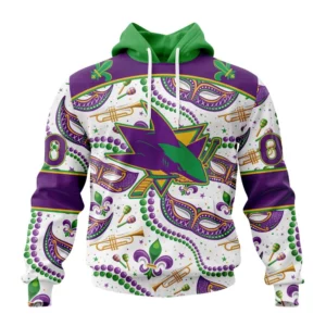 Hoodie NHL San Jose Sharks Special Mardi Gras Design St2401 QTNHL080524A731HD