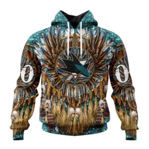 Hoodie NHL San Jose Sharks Special Native Costume Design St2201 QTNHL080524A303HD