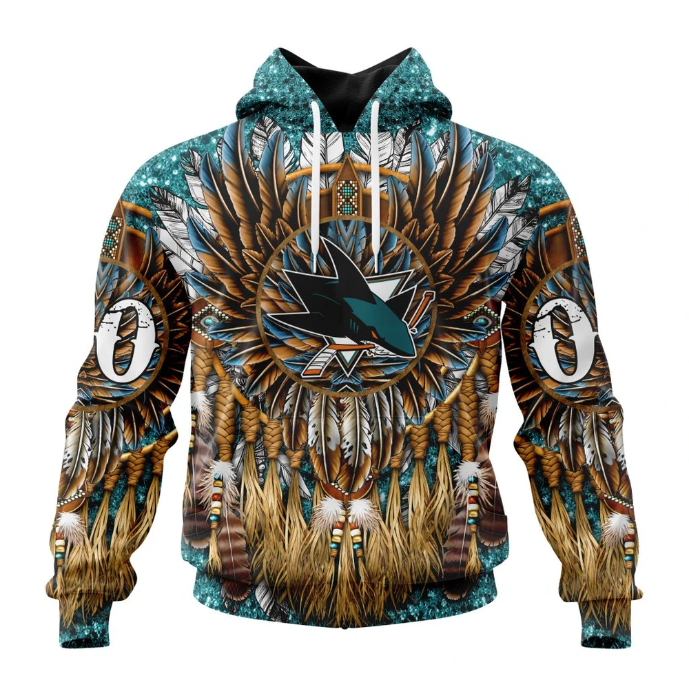 Hoodie NHL San Jose Sharks Special Native Costume Design St2201 QTNHL080524A303HD