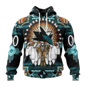 Hoodie NHL San Jose Sharks Special Native Costume Design St2202 QTNHL080524A296HD